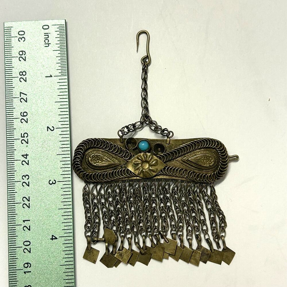 Vintage Afghan or Kuchi Tribe Traditional Handmade‎ Hair Clip - Picture 9 of 10